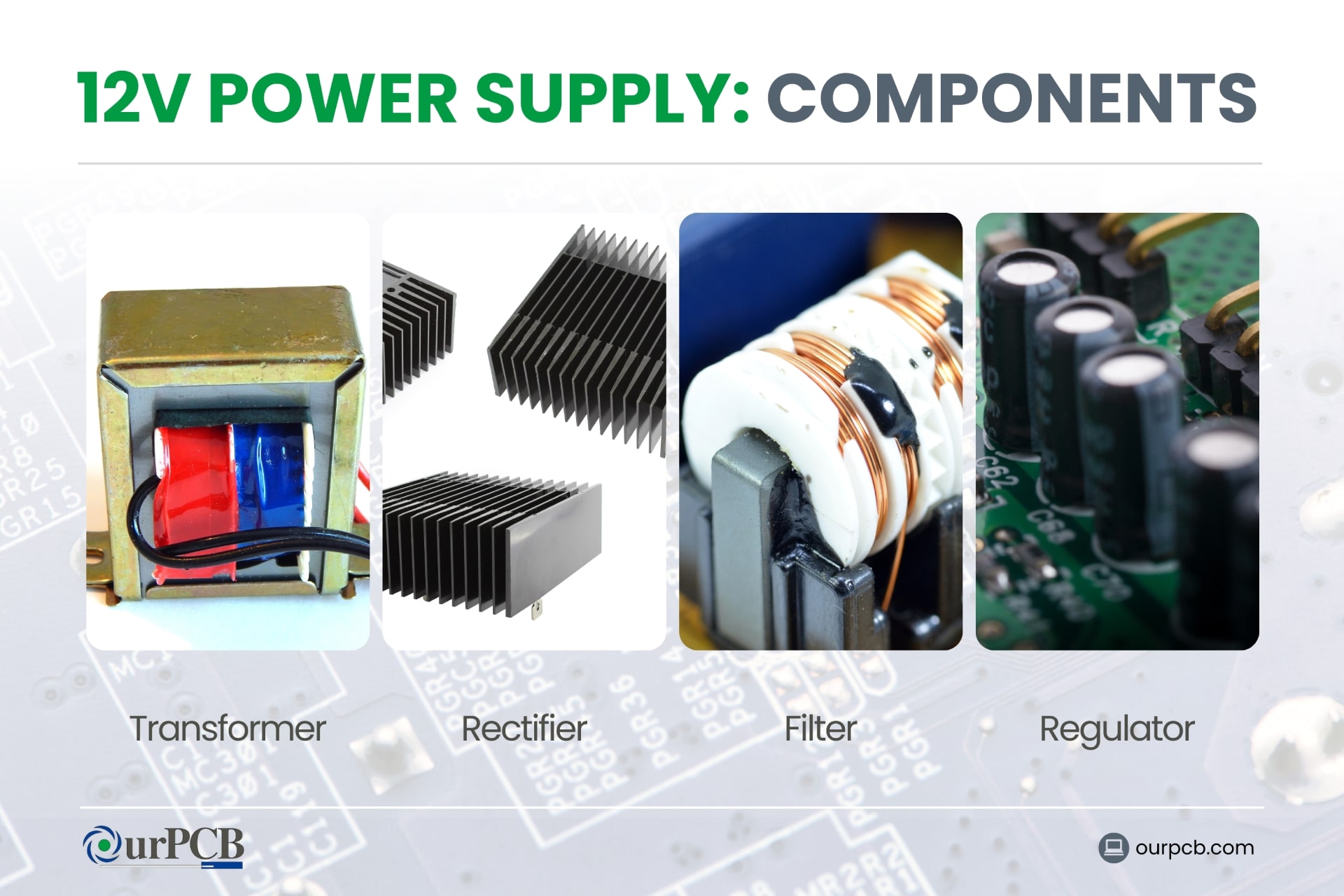 12v power supply components