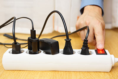 A secondary surge protection technology connected to an external source of power for the connection of other household appliances