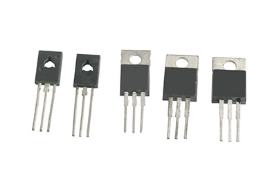 a closeup image of transistors