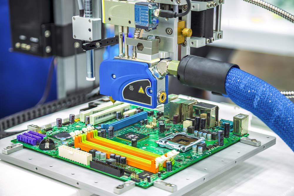 hot melt glue application during PCB production