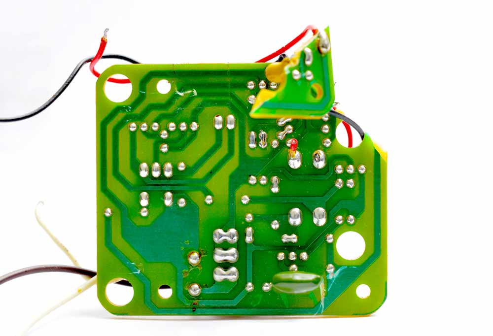 Repair broken PCB with electrical connections on both sides