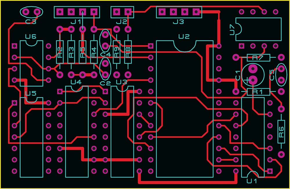 Conductor tracing in a multi-layer PCB