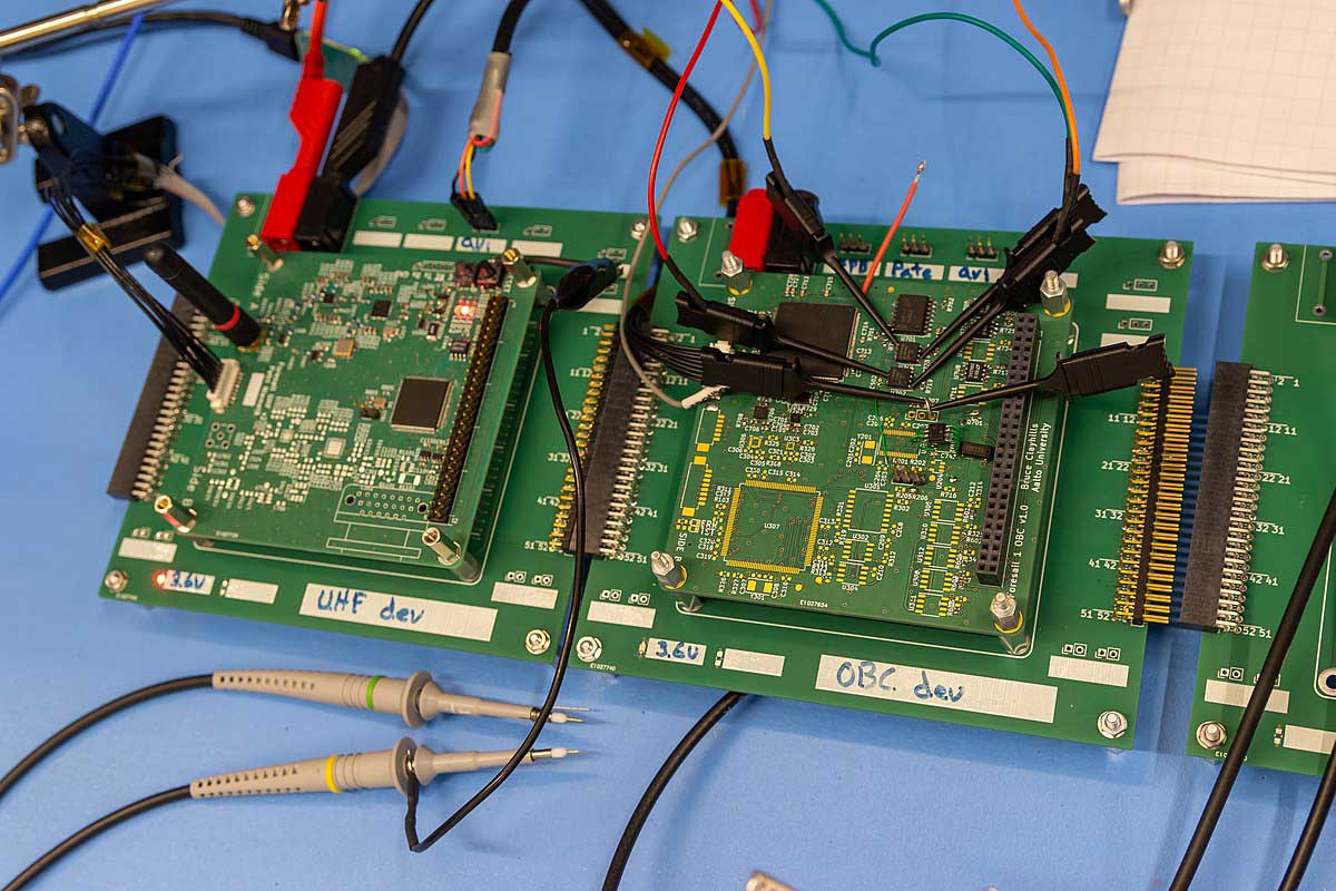 Functional testing Foresail-1 Flatsat PCBs