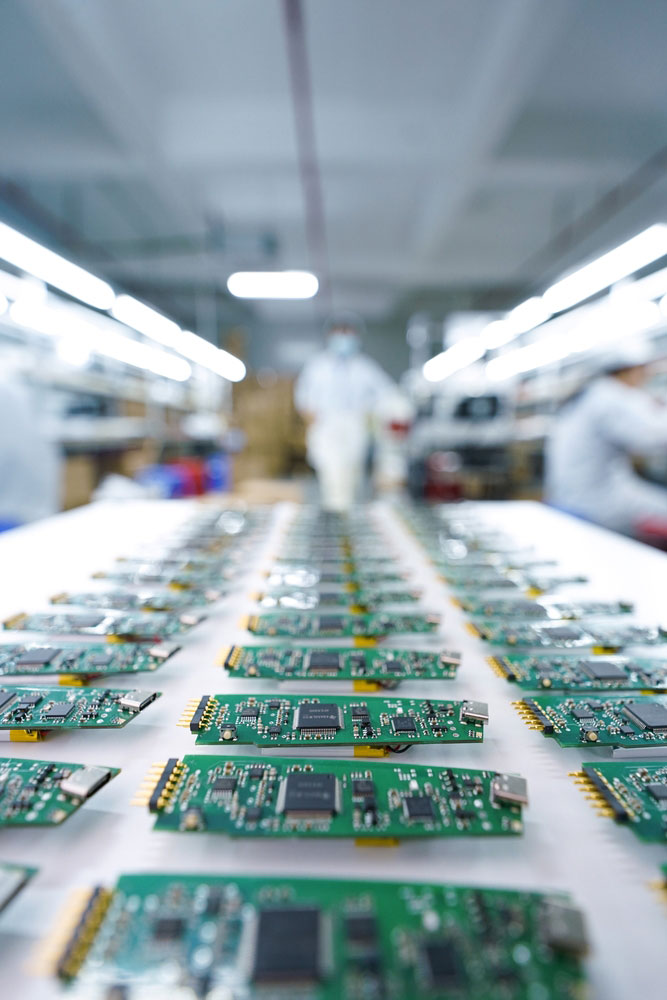 High Volume PCB production in a factory
